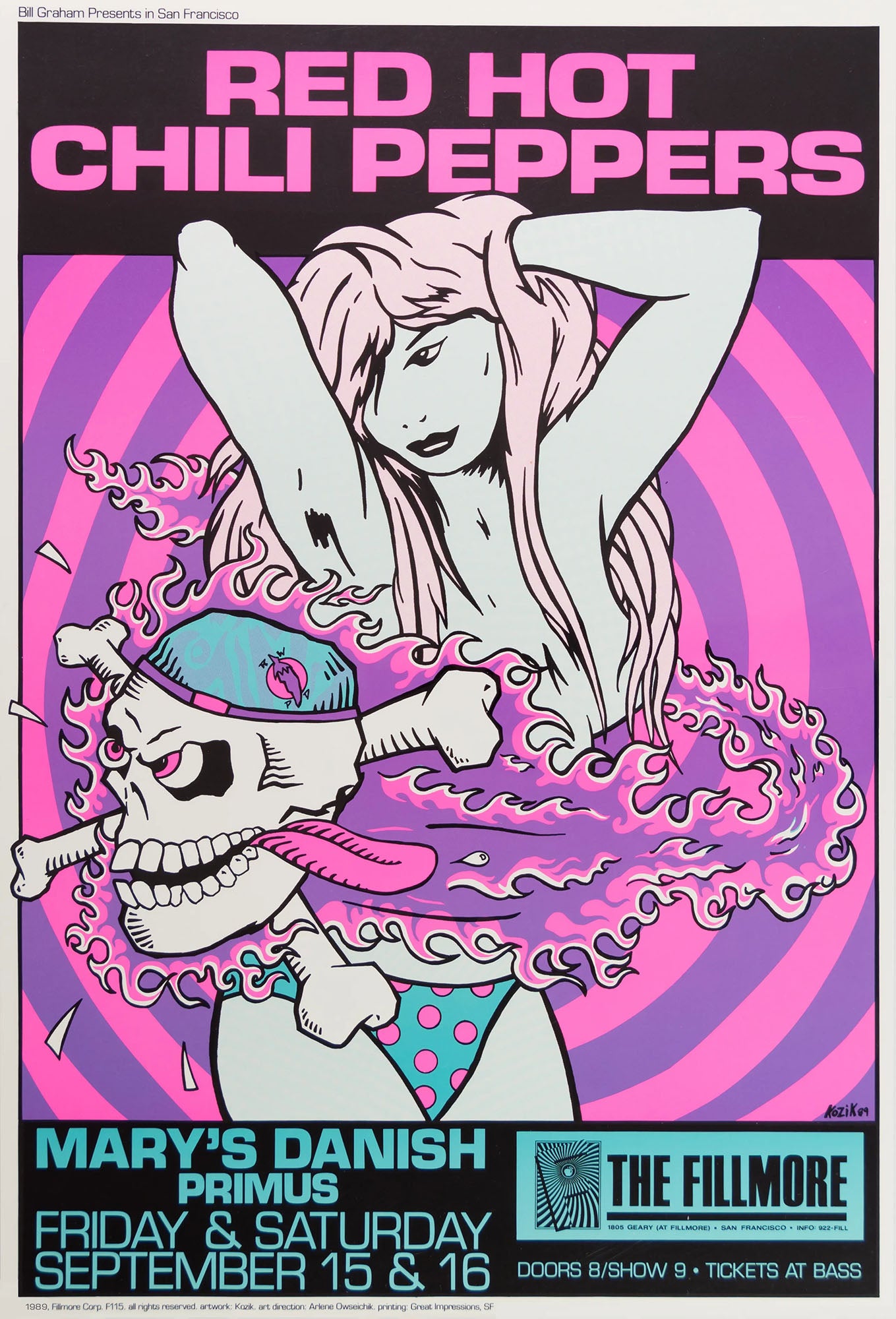 Red Hot Chili Peppers - 1989 Fillmore - CGC 10 – Eight Editions