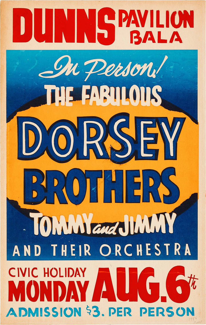 The Fabulous Dorsey Brothers, Canadian Concert Poster