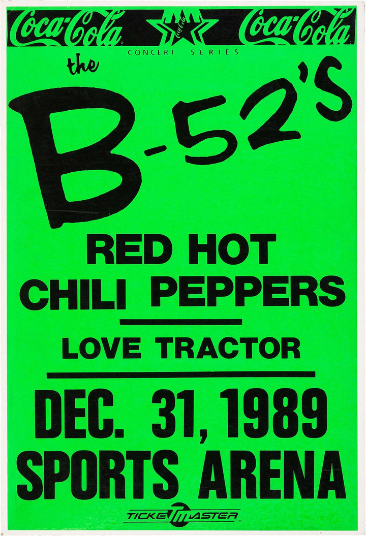 B-52's, Red Hot Chili Peppers, Los Angeles, CA Concert Poster