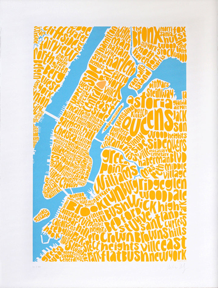 Map of NYC (Yellow/Blue)